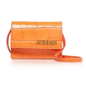 Jacquemus Mini Le Bello Leather Crossbody Bag Orange